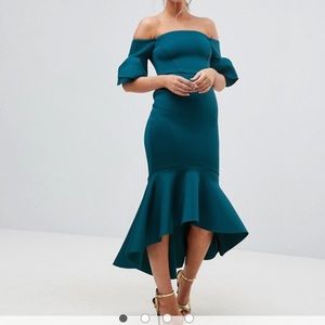ASOS Peplum teal dress